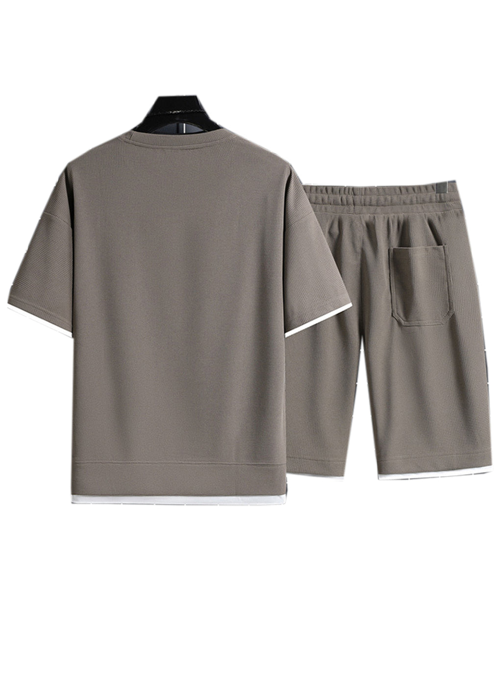 Rountree Solid Color Waffle Fabric Summer Suit