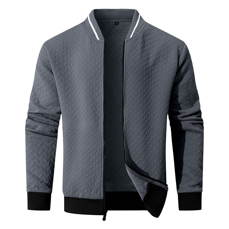 Men's Lightweight Varsity Flight Bomber Jacket - Zip-Up Stand Collar