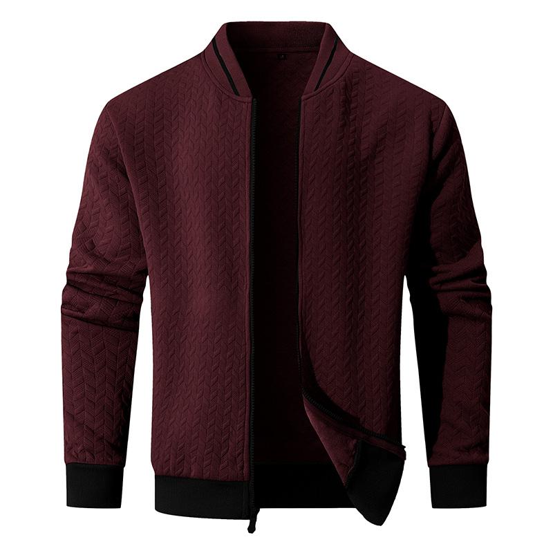 Men's Lightweight Varsity Flight Bomber Jacket - Zip-Up Stand Collar