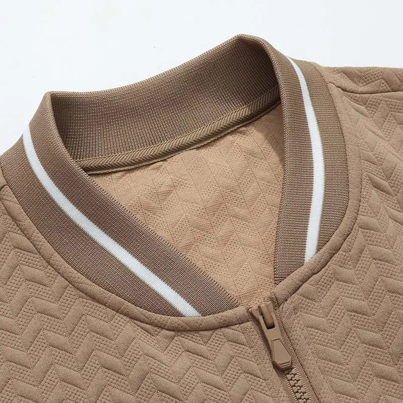 Men's Lightweight Varsity Flight Bomber Jacket - Zip-Up Stand Collar